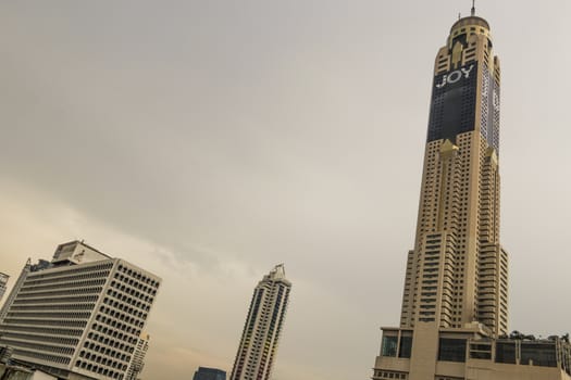 Baiyoke Tower 2 in Bangkok, Thailand. Skyscrapers and skyscrapers in the metropolis of millions.