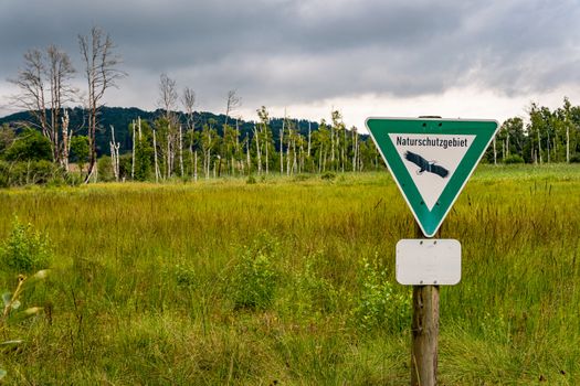 The beautiful nature reserve Wilhelmsdorf Pfrunger Ried in Upper Swabia near Ravensburg and Lake Constance