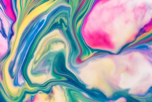 Abstract fluid pattern. Colorful painted background. Decorative marble texture.