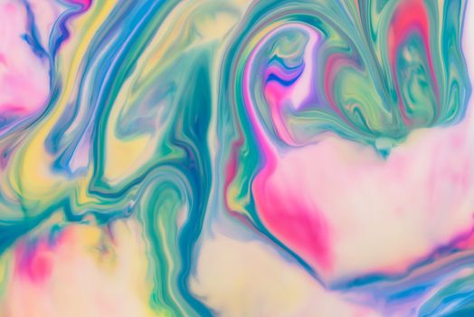 Abstract fluid pattern. Colorful painted background. Decorative marble texture.