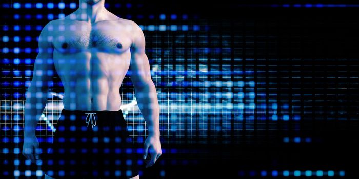 Healthy Diet and Exercise Presentation Background Concept Poster