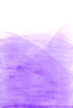 Abstract watercolor hand painting illustration. Bright purple wavy background. Design element for wallpaper, packaging, banner, poster, flyer, card, cover, print, web.
