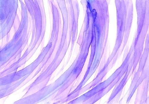 Abstract watercolor hand painting illustration. Bright purple and pink wavy background. High resolution. Design for card, cover, print, web, wedding, valentine.