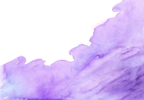 Abstract watercolor hand painting illustration. Bright purple background. High resolution. Design for card, cover, print, web, wedding.