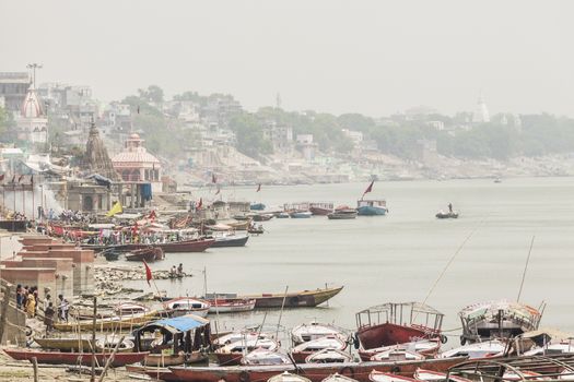 Varanasi, India, the city with the burning ritual on the sacred river Ganges