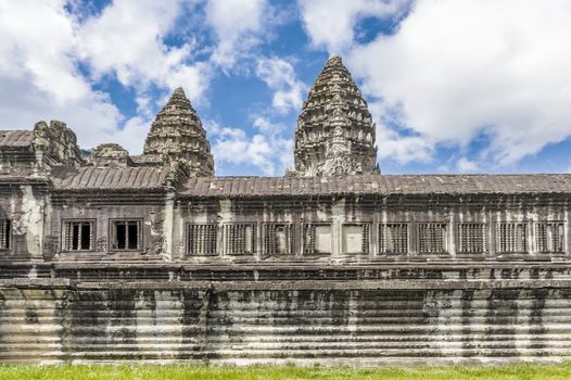 Angkor Wat temple in Cambodia. Ancient temple complex Angkor Wat