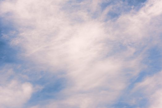 Cloud background. White clouds in the sky. Blue sky.