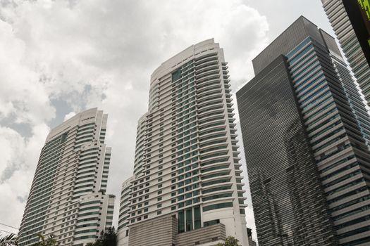 Huge skyscrapers and tall houses building in Kuala Lumpur, Malaysia.