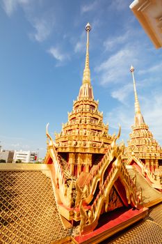 The ancient Loha Prasart buddhist temple in Bangkok, Thailand