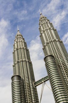 Amazing Petronas Twin Towers in Kuala Lumpur, Malaysia.