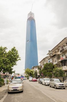 The Exchange 106 high-rise building is being built in Kuala Lumpur Malaysia.