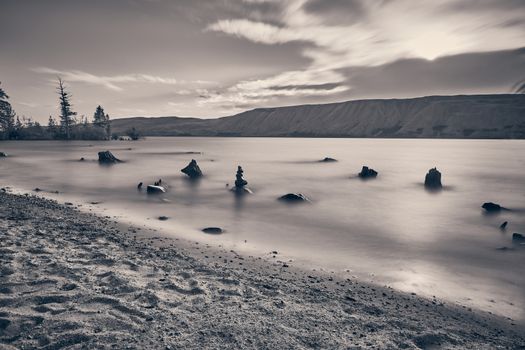 View of Fremont Lake near Pinedale, Wyoming.