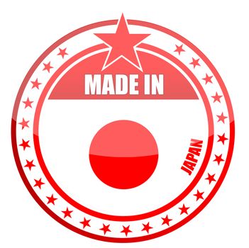 made in japan seal illustration design