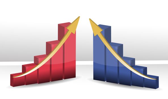 successful business graphs illustration design