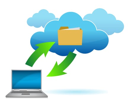 Cloud computing concept illustration design