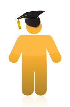 graduation icon illustration design