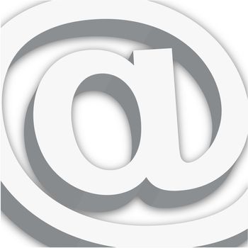 Email sign isolated on white. Vector file available