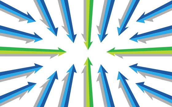 various arrows pointing to the same direction illustration design