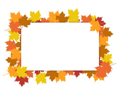 Frame from the autumn leaves illustration