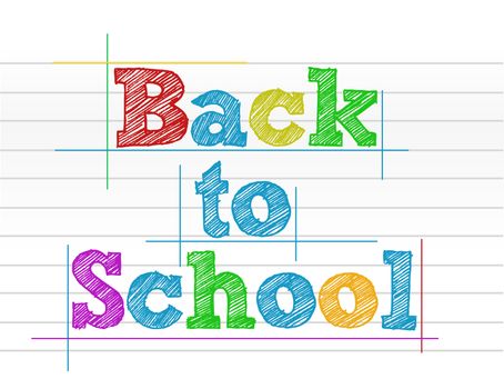 Back to school color illustration design