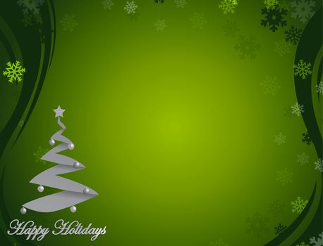 Nice green happy holidays background illustration