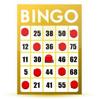 Winner yellow bingo card