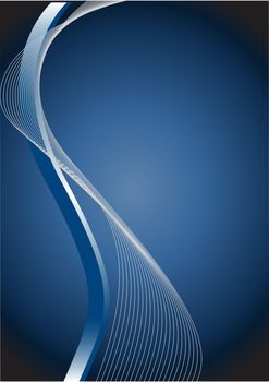 Abstract blue background with waves illustration design