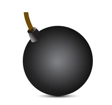 Bomb illustration design over white design