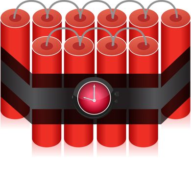 Countdown Time Bomb - Dynamite illustration design isolated over white