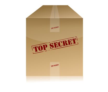 Top Secret package isolated over a white background.