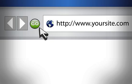 Your site - internet browser web site illustration