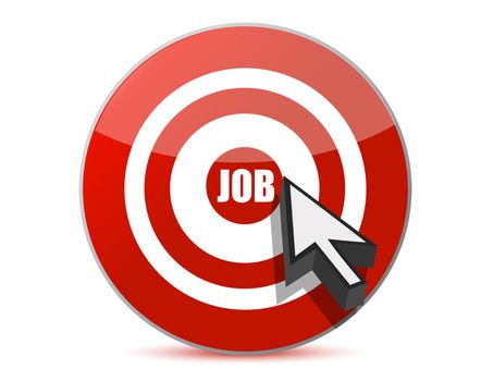 employment or unemployment concept with arrow
