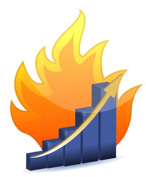 Burning the competition chart illustration