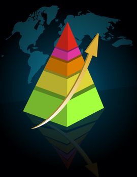 Vertical successful pyramid image