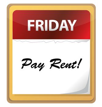 Calendar mark with Pay rent