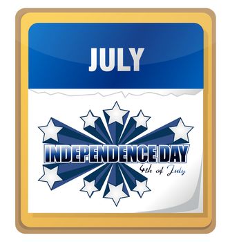 4th of July independence day background calendar