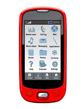 Vector cell phone, PDA and GPS.