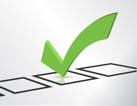 green check list symbol illustration design