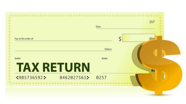Tax Return Check illustration design