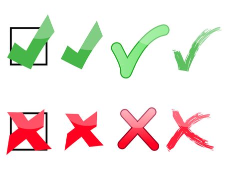 Check and X marks