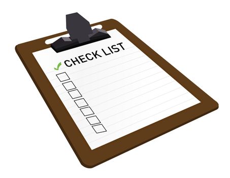 Clipboard With Check List Attached