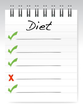 Diet concept illustration design notepad