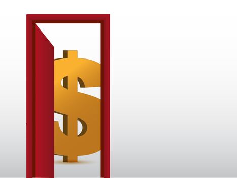 conceptual-d-render-illustration-open-red-Door