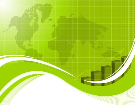 Green business background.