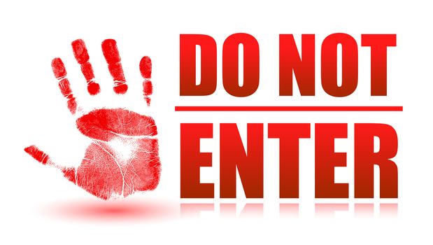 Do not enter sign