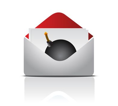 sending an explosive message concept illustration design