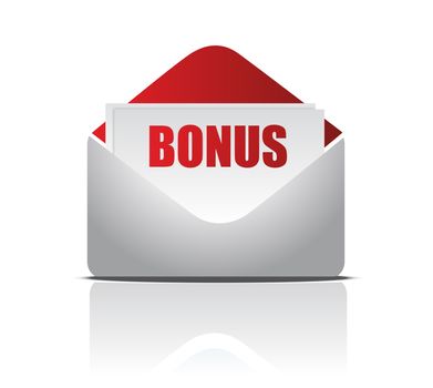Bonus mail illustration design over white