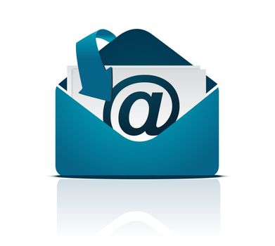 Blue modern business mail
