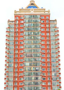 Highrise buildings on a white background. High rise buildings