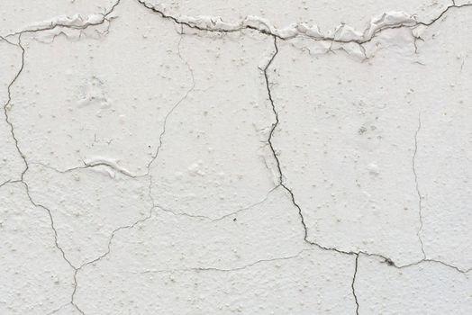 White plastered brick wall texture. Old painted wall